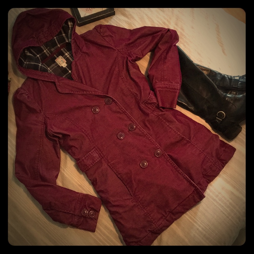 ROXY Jacket plumb purple double breasted with hood - Picture 2 of 8
